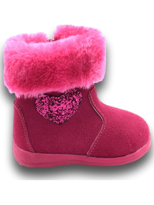 Ghete Copii din Piele Fuchsia