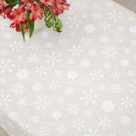 Dimeco 8590 Christmas Tablecloth Fabric Gray L180xW135cm.
