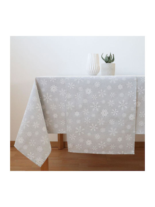 Dimeco 8590 Christmas Tablecloth Fabric Gray L180xW135cm 1pcs