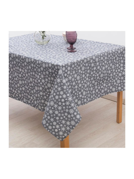 Christmas Tablecloth Fabric Gray L260xW140cm 1pcs