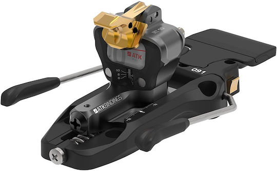 ATK RT 10 Ski Bindings with Brake Width 91mm in Black Color