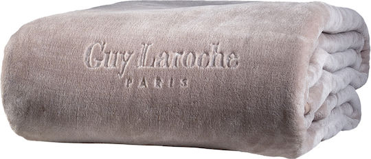 Guy Laroche Smooth Spanish Velvet Single Blanket 160x220cm Vison