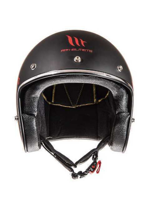 MT Le Mans 2 SV Divenire Matt Black Red Motorradhelm Jet ECE 22.05 1100gr mit Sonnenblende