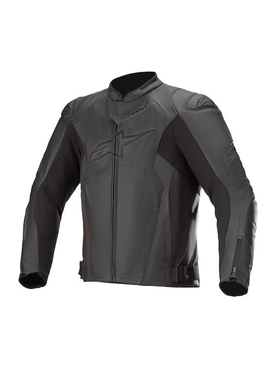 Alpinestars Faster V2 Airflow Herren Motorradjacke Leder 4 Jahreszeiten Black/White