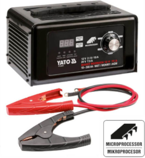 Yato Car Battery Jump Starter & Charger 12/24V