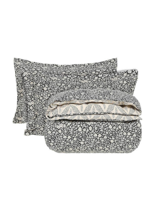 Das Home Duvet Cover Set Single with Pillowcase 160x240 9583 Gray