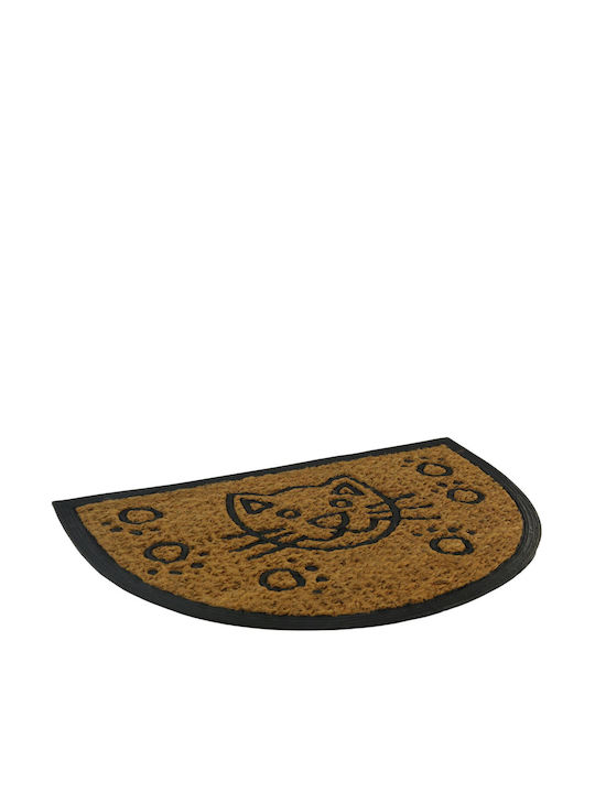 Viosarp Entrance Mat Anti-slip Semicircular Brown 40x60cm