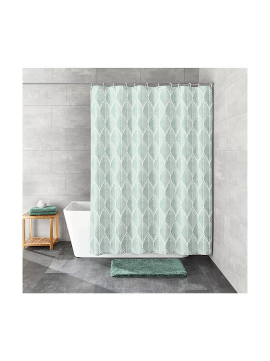 Kleine Wolke Leaf Fabric Shower Curtain 180x200cm Green