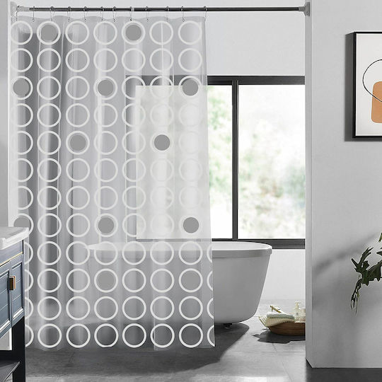 Estia Rings Duschvorhang 180x180cm White Estia Rings Duschvorhang 180x180cm White
