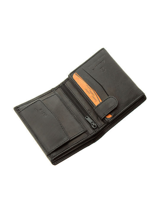 Δερμάτινο Ανδρικό Πορτοφόλι με RFID Μαύρο