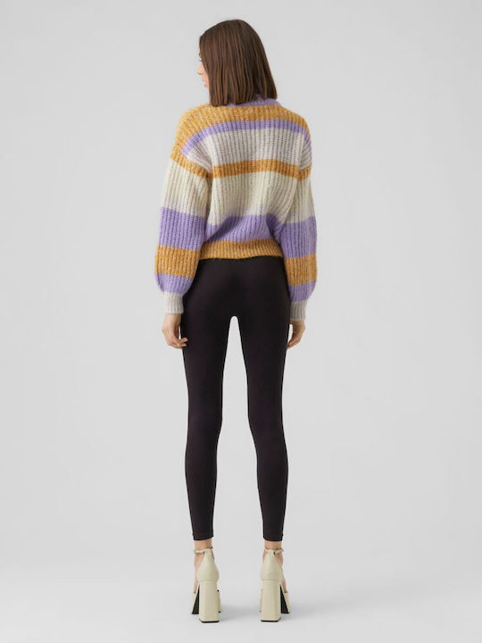 Vero Moda Women's Long Sleeve Sweater Striped Lilacc