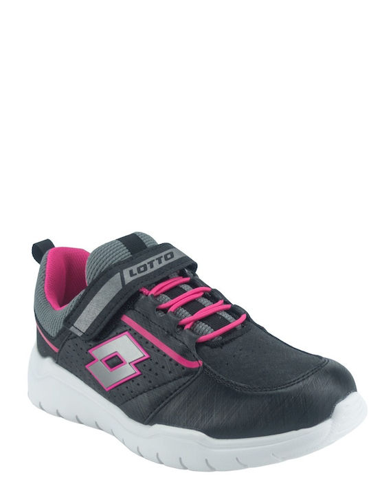 Spacelite Waterproof Kids Sports Shoes Running with Hoop & Loop Closure Black