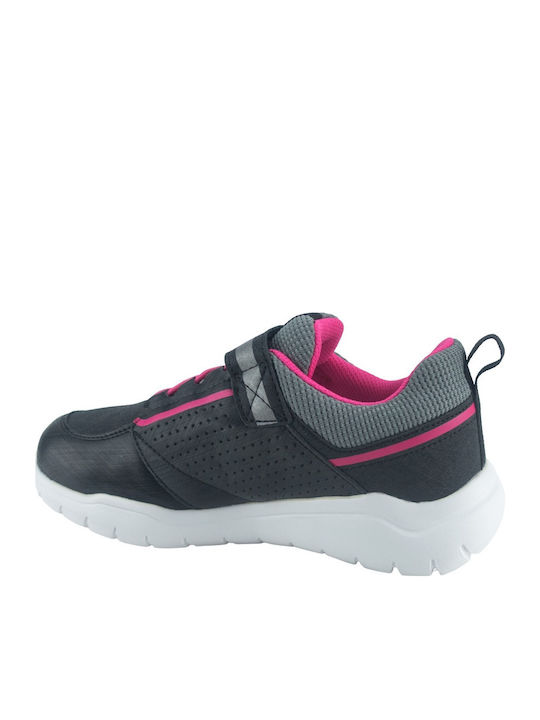 Spacelite Waterproof Kids Sports Shoes Running with Hoop & Loop Closure Black