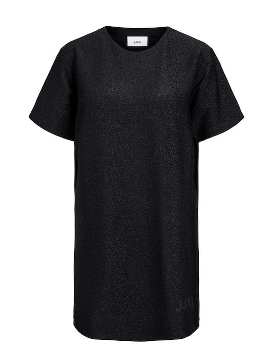 Annabel Summer Mini Athletic Dress T-Shirt Short Sleeve Black