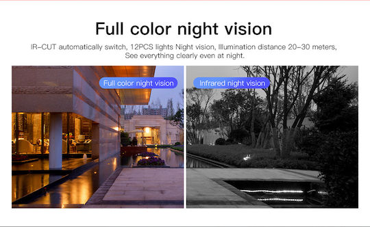 Vstarcam CS665Q IP Κάμερα Παρακολούθησης Wi-Fi Full HD+ 4MP Αδιάβροχη με Αμφίδρομη Επικοινωνία και Φακό 4mm