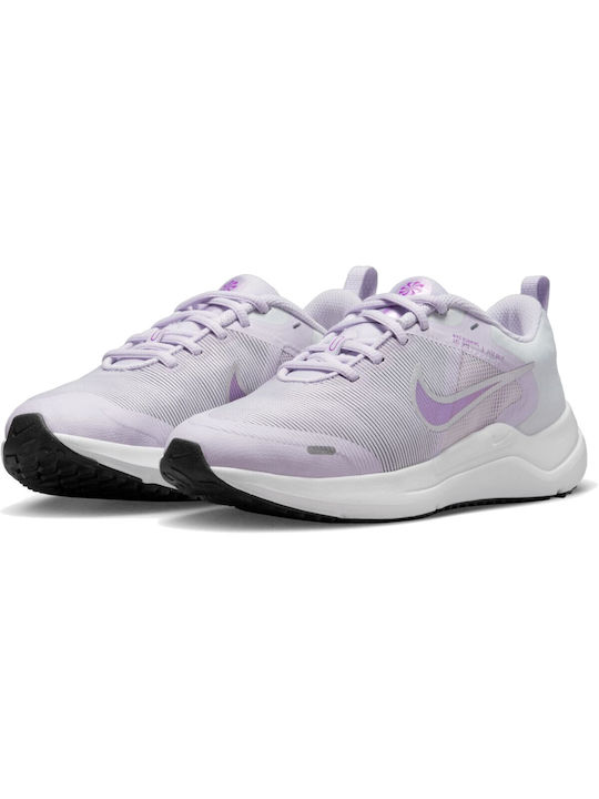 Nike Αthletische Kinderschuhe Laufen Downshifter 12 Violet Frost / Pure Platinum / Vivid Purple / Metallic Silver