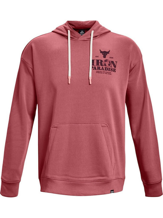 Project Rock Terry Sweatshirt with Hood Coral