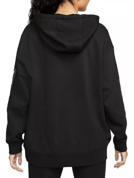 Dri-FIT Get Fit Long Women's Sweatshirt French Terry Hooded Black