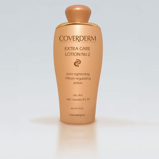 Coverderm Εxtra Care Lotion 2 Oily Skin Emulsion Reinigung Gesicht für Akne-anfällige Haut 200ml