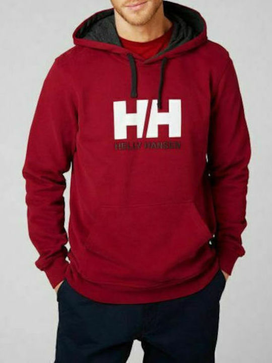 Sweatshirt with Hood Burgundy
