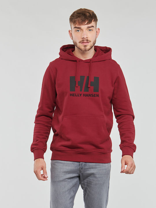 Sweatshirt with Hood Burgundy