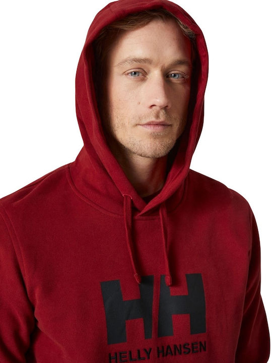 Sweatshirt with Hood Burgundy