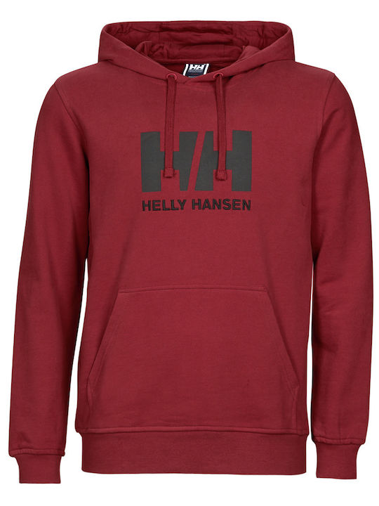 Sweatshirt with Hood Burgundy