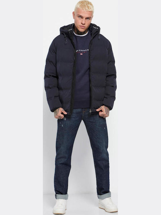 Χειμωνιάτικο Μπουφάν Puffer Navy Μπλε