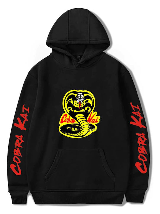 Cobra Kai Φούτερ με Κουκούλα σε Μαύρο χρώμα