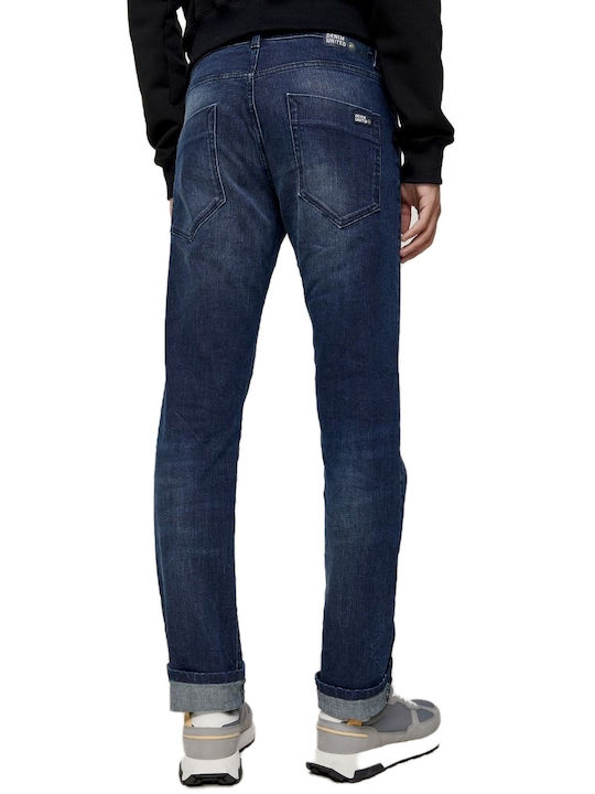 Edward Jeans Herren Jeanshose in Slim Fit Dark Blue Denim