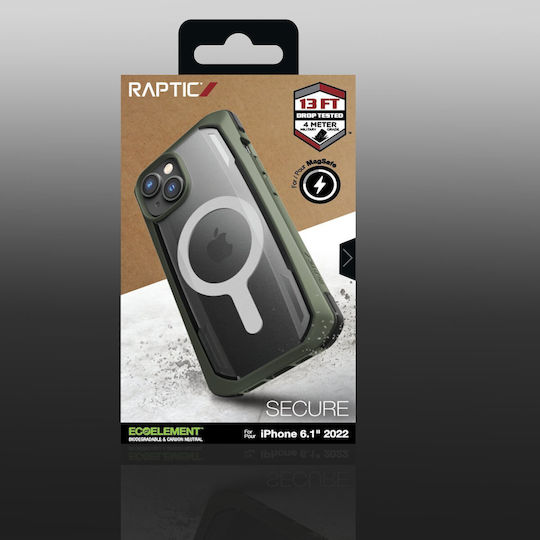Raptic Secure MagSafe Back Cover Πλαστικό Πράσινο (iPhone 14)