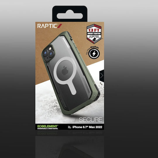 Raptic Secure MagSafe Umschlag Rückseite Kunststoff Grün (iPhone 14 Plus)