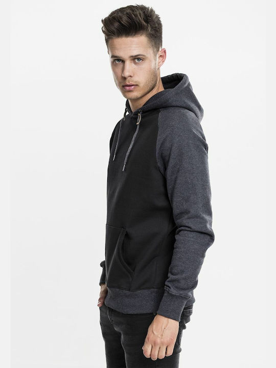 Urban Classics TB666 Men's Sweatshirt with Hood and Pockets Black