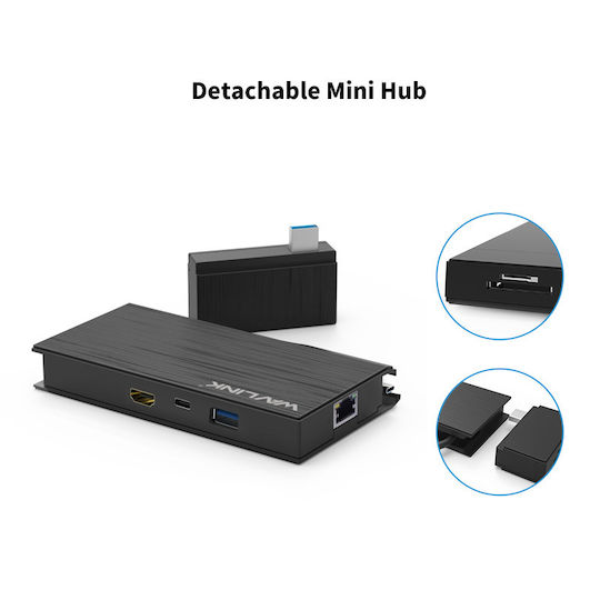 Wavlink USB-C Docking Station με HDMI 4K PD Ethernet Μαύρο (WL-UHP3406)