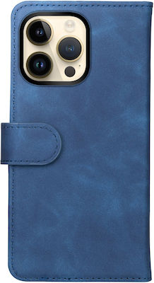 Rosso Element Synthetic Leather Wallet Blue (iPhone 14 Pro Max)