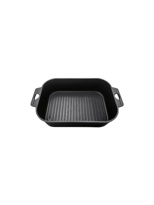 Royalty Line Rectangular Cast Aluminum Dutch Oven with Glass Lid 34.5cm