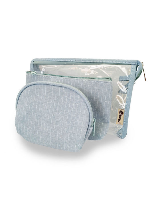 Benzi Set Toiletry Bag Mint with Transparency 25cm