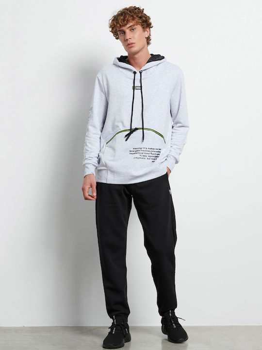 BodyTalk Herren Sweatshirt mit Kapuze und Taschen Gray