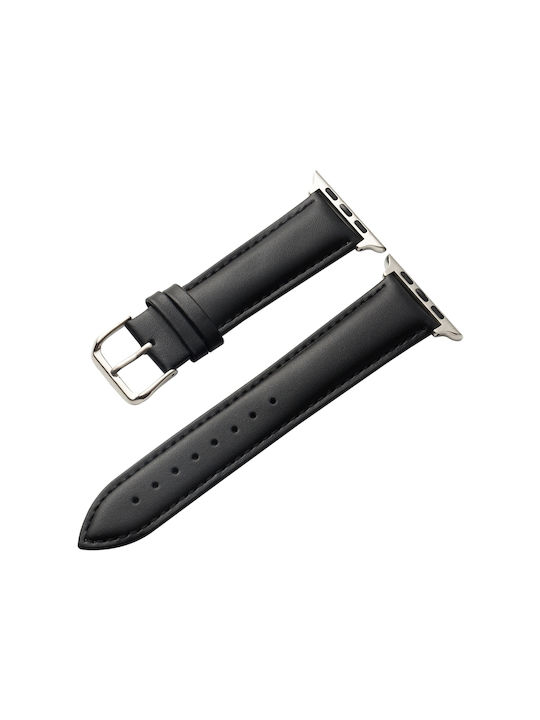 Crong Noble Band Λουράκι Δερμάτινο Μαύρο (Apple Watch Ultra 49mm)