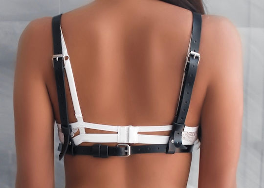 STD Harness Eco Leather Woman Chest Harness Black