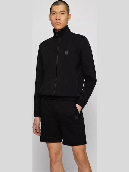 Men's Sweatshirt Jacket with Pockets Black