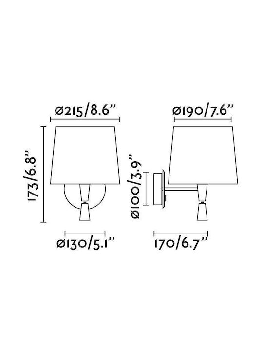 Faro Barcelona Samba Lamp Wall Beige 26.5x17.3cm Faro Barcelona Samba Lamp Wall Beige 26.5x17.3cm