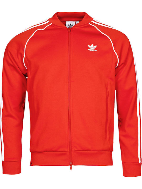 Adicolor Classics Ανδρική Ζακέτα Track Jacket με Κουκούλα Κόκκινη