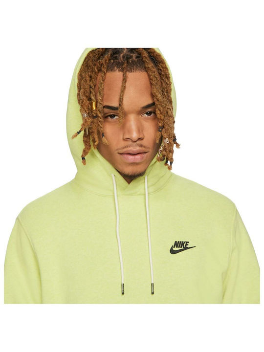 Nike Sportswear Revival Herren Sweatshirt Jacke mit Kapuze und Taschen Lime