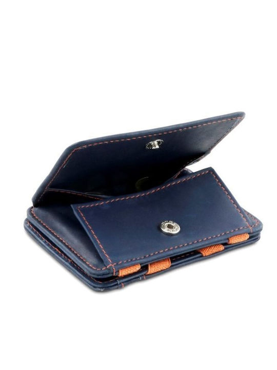 Leder Herren Geldbörse Karten mit RFID Blau