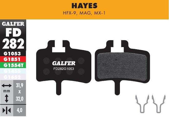 Galfer FD282 FD282G1053 Τακάκια για Δισκόφρενο Ποδηλάτου Standard για Hayes