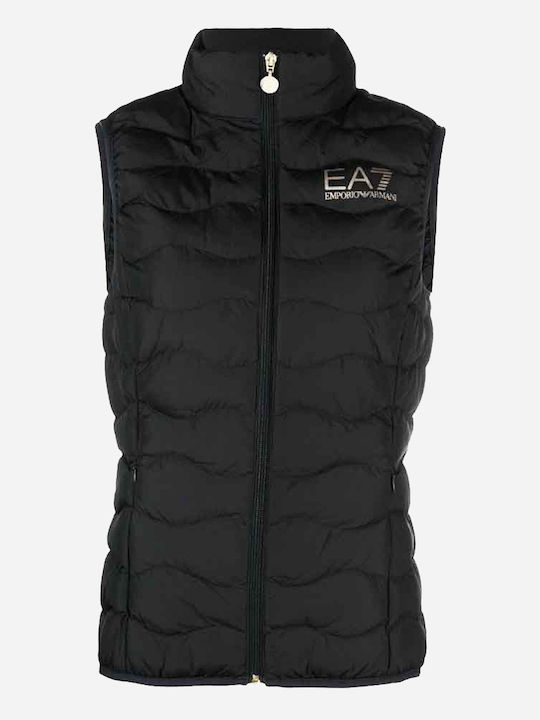 Women's Short Puffer Jacket for Spring or Autumn Black