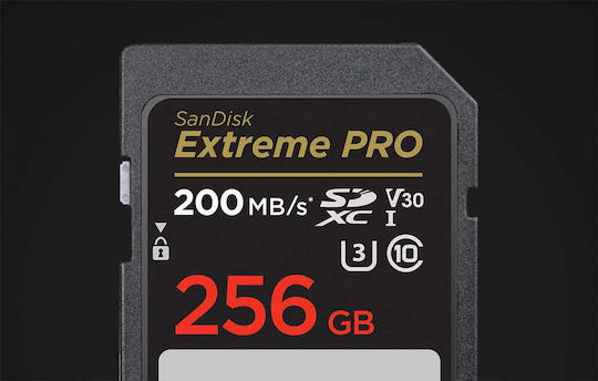 Sandisk Extreme Pro SDXC 256GB Class 10 U3 V30 UHS-I
