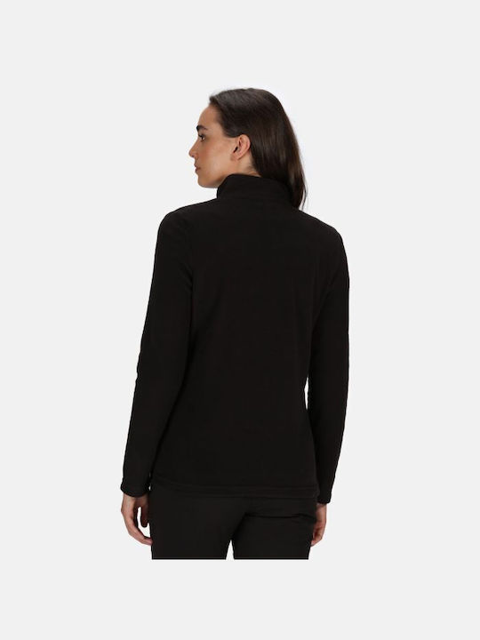 Regatta Women's Athletic Fleece Blouse Long Sleeve with Zipper Black