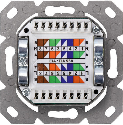 Digitus Διπλή Πρίζα Δικτύου RJ45 με Πλαίσιο Τύπου Cat6 σε Λευκό Χρώμα DN-9008-1